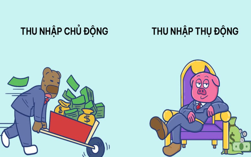 Sự khác nhau giữa thu nhập thụ động và thu nhập chủ động