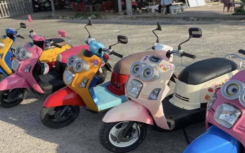 Các mẫu xe máy Minion đáng yêu cho thuê tại đảo Phú Qúy