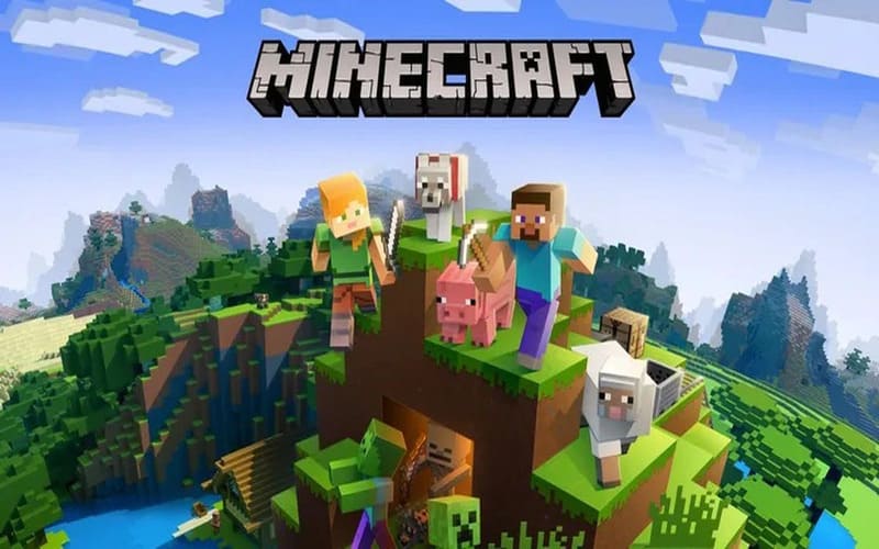 Minecraft - game sinh tồn và sáng tạo với thế giới mở, đồ họa pixel đặc trưng.