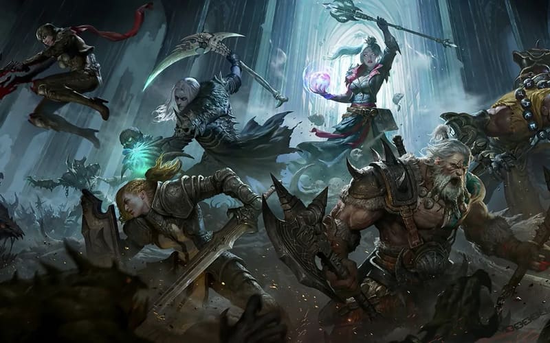 Các lớp nhân vật đa dạng trong Diablo Immortal với đặc trưng sức mạnh, kỹ năng.